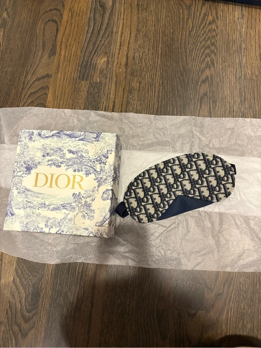 Dior Homme oblique Men’s or women’s Navy & Beige Monogram just the Sleep Mask